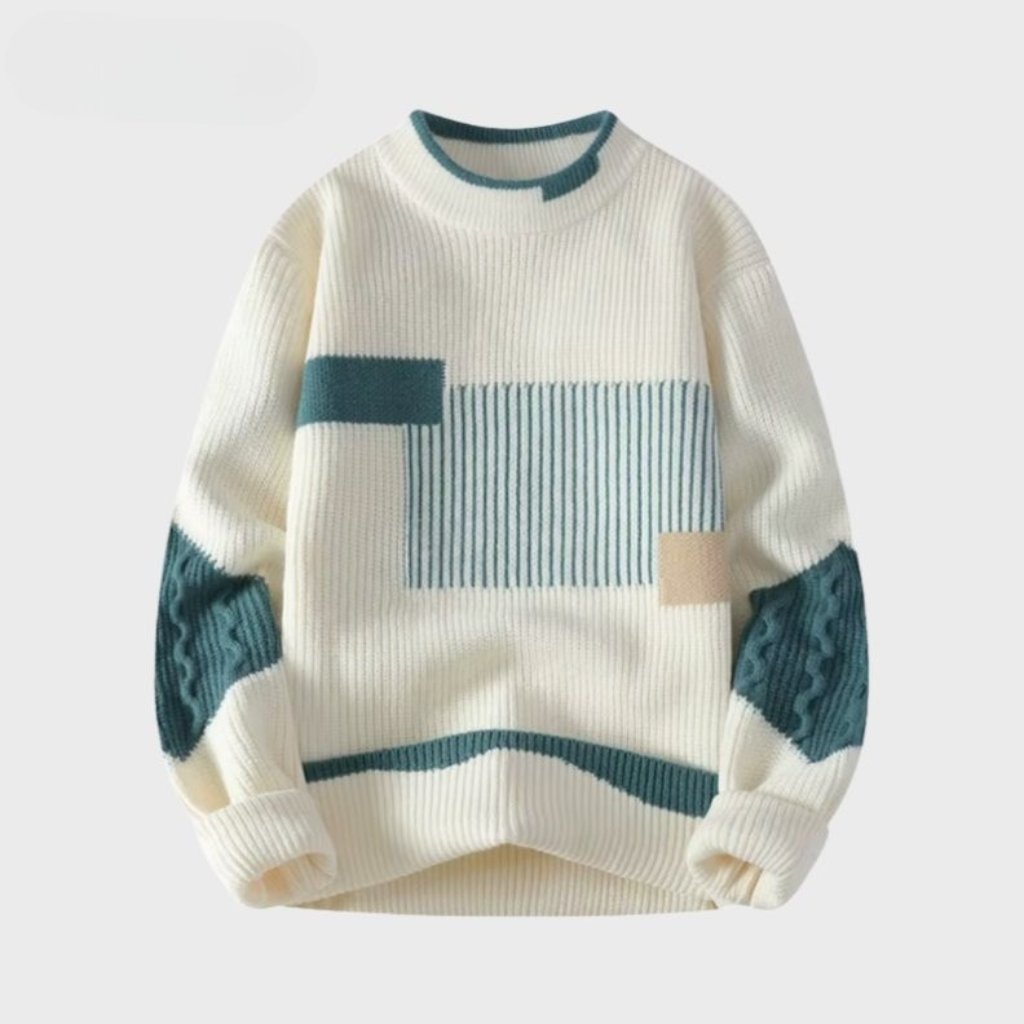 Color-Block Two-Tone Sweater